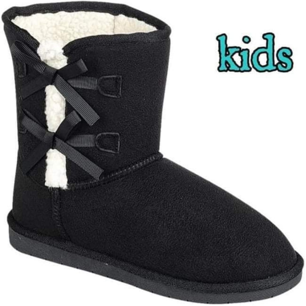 Kids black winter boots